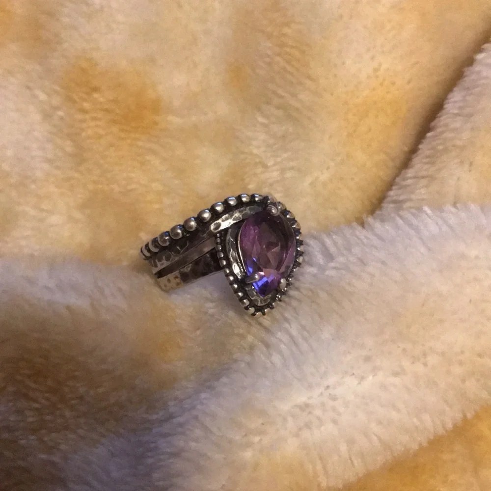 Amethyst and Sterling Paz ring. QVC NEW - Picture 5 of 5